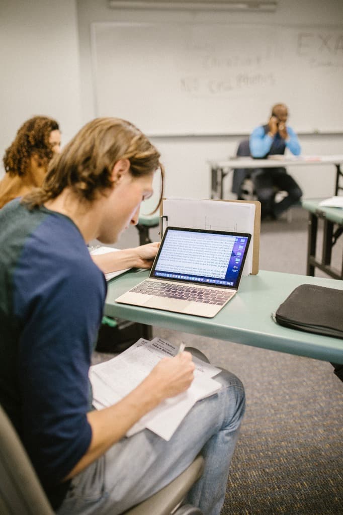 Students studying